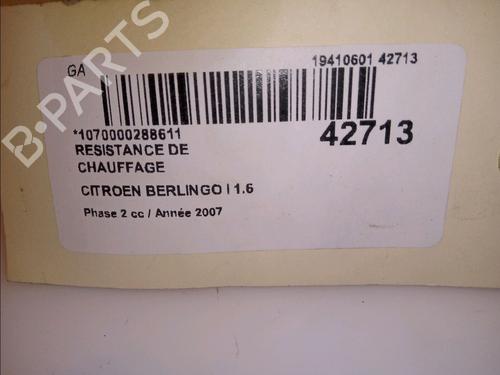 Used Heater resistor Heater resistor CITROËN BERLINGO / BERLINGO FIRST Box Body/MPV (M_) 1.6 HDI 75 (MB9HW) (75 hp) 11859178 11859178