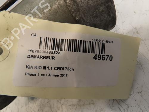 Used Starter KIA RIO III (UB) 1.1 CRDi (75 hp) 17037330
