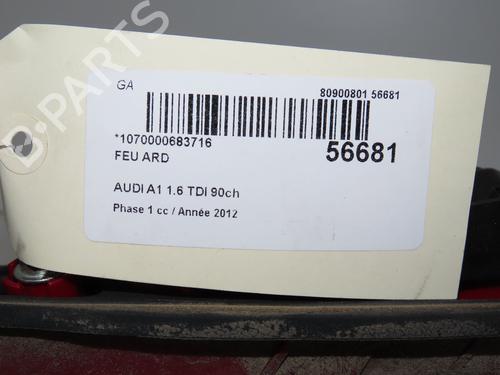 right-taillight-audi-a1-8x1-8xk-2010-2011-2012-2013-2014-2015-2016-2017-2018-2019-37226068 main image