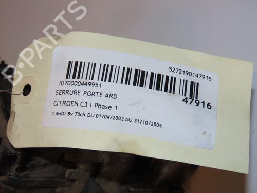 Rear right lock CITROËN C3 I (FC_, FN_) 1.4 HDi | BP16667301C99 