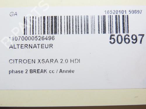 Generator CITROËN XSARA Break (N2) 2.0 HDI 90 (90 hp) 27306763