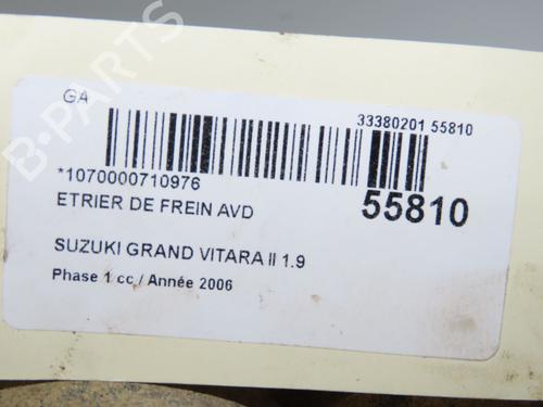 Etrier avant droit SUZUKI GRAND VITARA II (JT, TE, TD) 1.9 DDiS All-wheel Drive (JT419, TD44, JB419WD, JB419XD,... (129 hp) 32100453