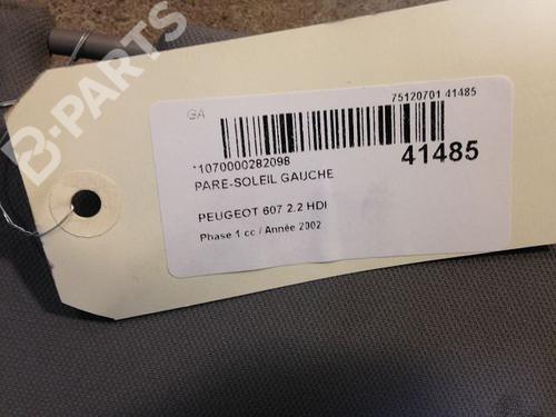 Left sun visor PEUGEOT 607 (9D, 9U) 2.2 HDi | BP9614322I1 
