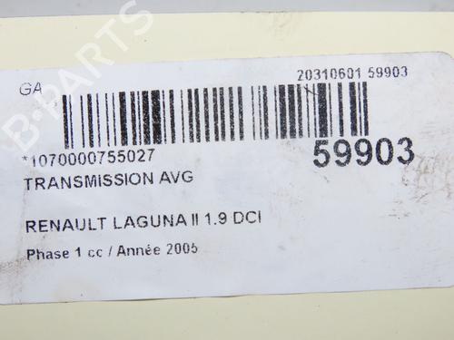 Used Left front driveshaft Left front driveshaft RENAULT LAGUNA II (BG0/1_) 1.9 dCi (BG08, BG0G) (120 hp) 40162921 40162921