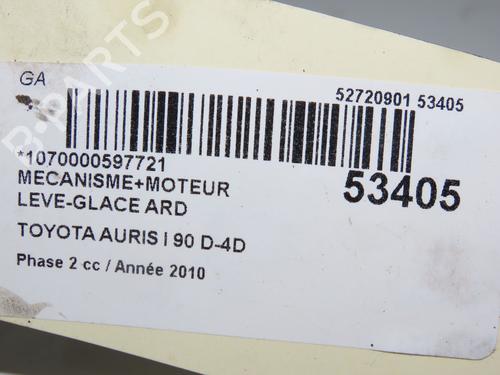 Rudehejsemekanisme Højre bagtil TOYOTA AURIS (_E15_) 1.4 D-4D (NDE150_, NDE150R) (90 hp) 32872980