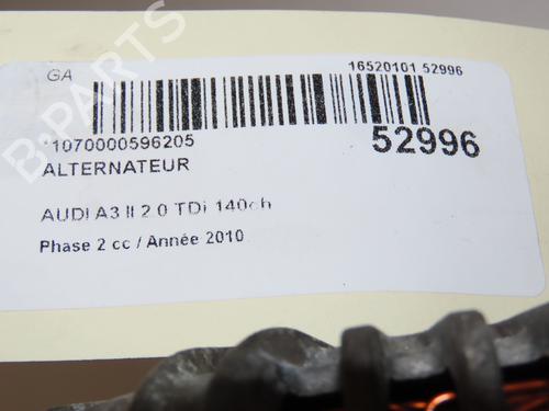 Used Alternator AUDI A3 Sportback (8PA) 2.0 TDI 16V (140 hp) 28829112