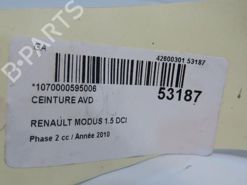 Høyre foran beltestrammer RENAULT MODUS / GRAND MODUS (F/JP0_) 1.5 dCi 90 (88 hp) 31030222