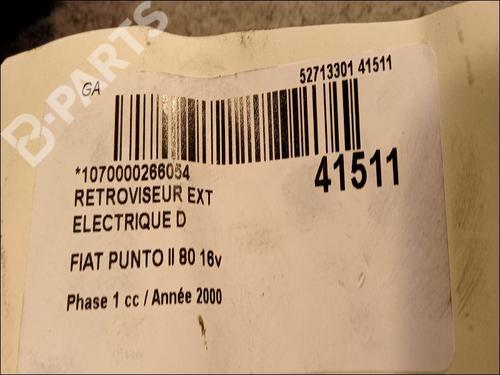 Right mirror FIAT PUNTO (188_) 1.2 16V 80 (188.233, .235, .253, .255, .333, .353, .639,... | BP9612288C27 