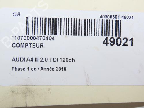 Kombiinstrument AUDI A4 B8 (8K2) 2.0 TDI (120 hp) 31120489