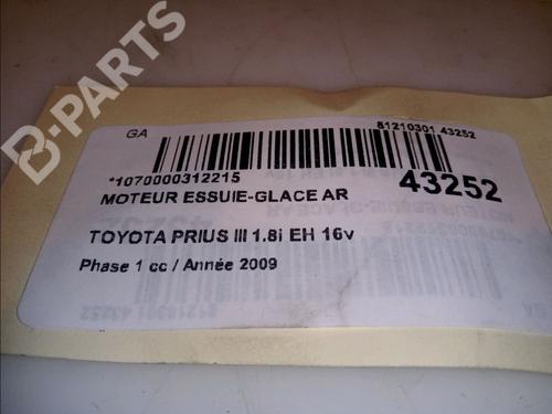 Rear wiper motor TOYOTA PRIUS (_W3_) 1.8 Hybrid (ZVW3_) | BP12122889M102 