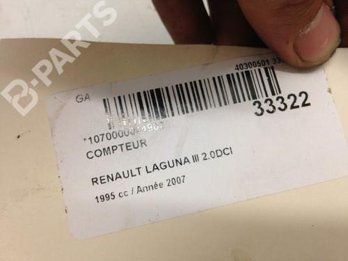 Instrument cluster RENAULT LAGUNA III (BT0/1) 2.0 dCi (BT07, BT0J, BT14, BT1A, BT1S) | BP9593547C47 