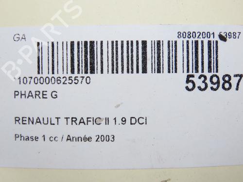 Left headlight RENAULT TRAFIC II Bus (JL) 1.9 dCI 80 (JL0B) | BP31121170C28
