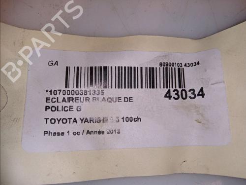 Licence plate light TOYOTA YARIS (_P13_) 1.5 Hybrid (NHP130_, NHP130) | BP14880793I40