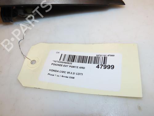Høyre bak utvendig håndtak HONDA CIVIC VIII Hatchback (FN, FK) 2.2 CTDi (FK3) | BP16040067C130 
