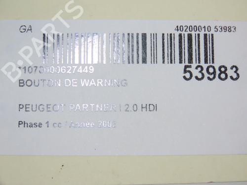 Warning switch PEUGEOT PARTNER MPV (5_, G_) 2.0 HDI | BP28830225I22 