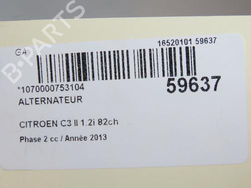 Alternator CITROËN C3 II (SC_) 1.2 VTi 82 | BP36791299M7 - Image 9