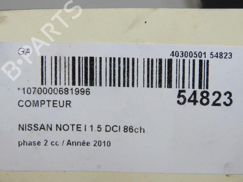 Cockpit NISSAN NOTE (E11, NE11) 1.5 dCi (86 hp) 31242510