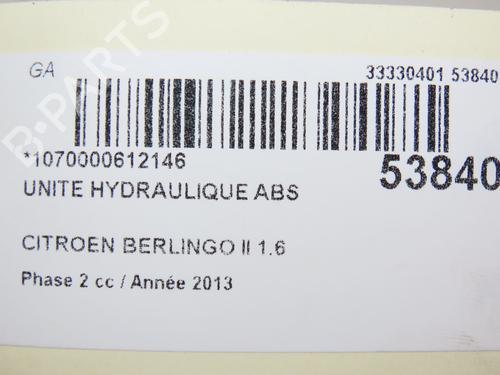 ABS pump CITROËN BERLINGO Box Body/MPV (B9) 1.6 HDi 90 | BP28801636M43  - Image 6
