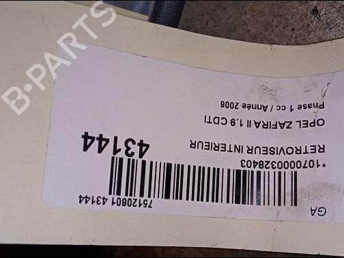Used Rear mirror Rear mirror OPEL ZAFIRA / ZAFIRA FAMILY B (A05) 1.9 CDTI (M75) (120 hp) 9618994 9618994