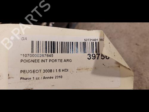 Used Rear left interior door handle Rear left interior door handle PEUGEOT 3008 I MPV (0U_) 1.6 HDi (109 hp) 9612425 9612425