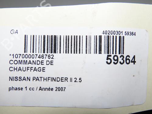 Climate control NISSAN PATHFINDER III (R51) 2.5 dCi 4WD | BP39180439I5 - Image 4