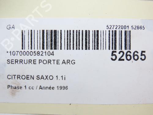 Rear left lock CITROËN SAXO (S0, S1) 1.1 X, SX | BP28969080C100 