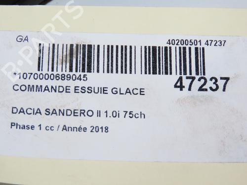 Used Steering column stalk DACIA SANDERO II 1.0 SCe 75 (B8JC, B8JD, B8NC) (73 hp) 33132523