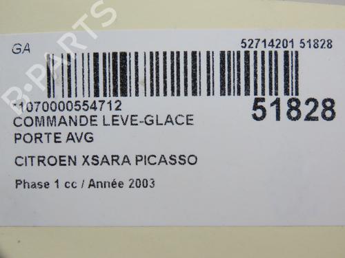 Used Left front window switch CITROËN XSARA PICASSO (N68) 2.0 HDi (90 hp) 23176564