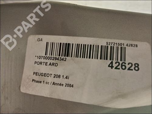 Right rear door PEUGEOT 206 Hatchback (2A/C) 1.4 i | BP9615904C5 
