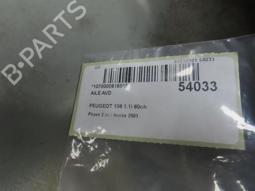Right front fenders PEUGEOT 106 II (1A_, 1C_) 1.1 i | BP28968314C42 