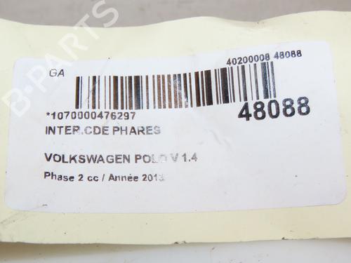 Used Headlight switch Headlight switch VW POLO V (6R1, 6C1) 1.2 TDI (75 hp) 16572805 16572805
