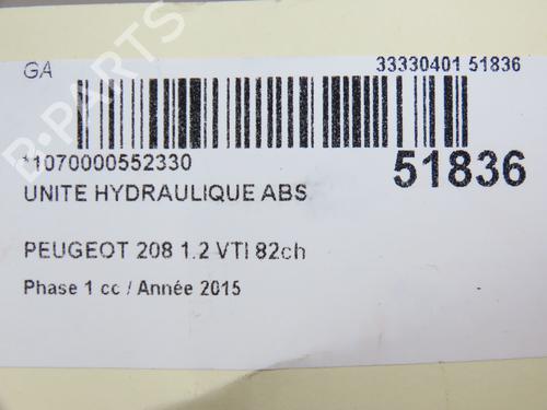 ABS pump PEUGEOT 208 I (CA_, CC_) 1.2 VTI 82 | BP26381211M43