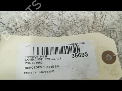 Used Right rear window switch MERCEDES-BENZ S-CLASS (W220, V220) S 600, S 600 L (220.878, 220.178) (367 hp) 9599316