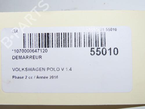 Used Starter Starter VW POLO V (6R1, 6C1) 1.4 TDI (75 hp) 31302689 31302689