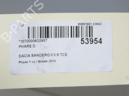 Right headlight DACIA SANDERO II TCe 90 (B8M1, B8MA, B8AC) | BP33444963C29 - Image 6