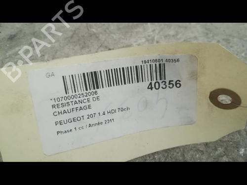 Used Heater resistor PEUGEOT 207 (WA_, WC_) 1.4 HDi (68 hp) 11677300