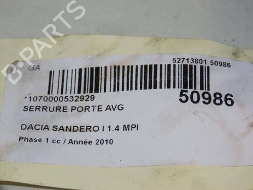Front left lock DACIA SANDERO 1.4 MPI LPG | BP18153455C98 