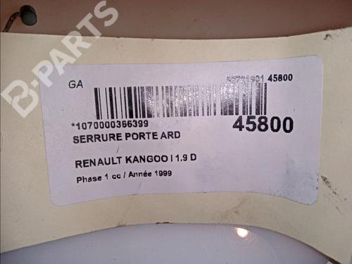 Rear right lock RENAULT KANGOO (KC0/1_) D 65 1.9 (KC0E, KC02, KC0J, KC0N) | BP11103457C99 
