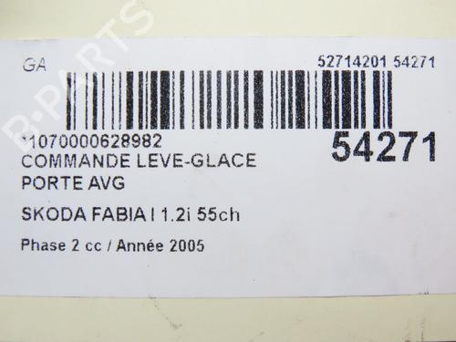 Left front window switch SKODA FABIA I (6Y2) 1.2 | BP28831754I27 - Image 6