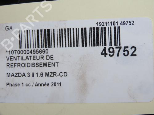 Radiator fan MAZDA 3 (BL) 1.6 MZ-CD (BL14) | BP33444879M35 - Image 6