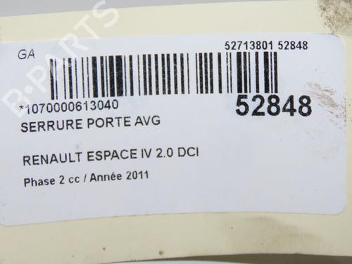 Front left lock RENAULT ESPACE IV (JK0/1_) 2.0 dCi (JK01, JK02, JK1J, JK1K, JK1H) | BP32005014C98 - Image 6