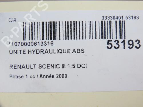 ABS pump RENAULT SCÉNIC III (JZ0/1_) 1.5 dCi | BP28967630M43 