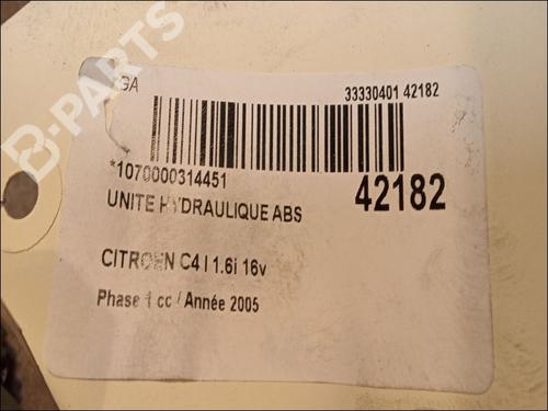 ABS pump CITROËN C4 I (LC_) 1.6 16V | BP9617742M43 