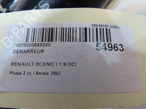 Used Starter RENAULT SCÉNIC I MPV (JA0/1_, FA0_) 1.9 dCi (JA05, JA1F) (102 hp) 31056208