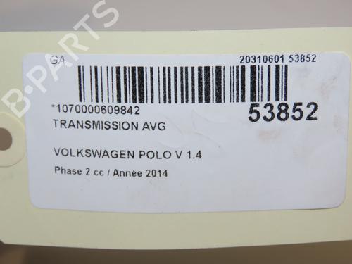 Left front driveshaft VW POLO V (6R1, 6C1) 1.4 TDI | BP28967386M38
