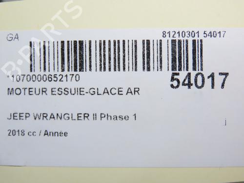 Motore tergicristallo posteriore JEEP WRANGLER IV (JL) 2.2 Multijet II (JL72, JL74) (200 hp) 31121288