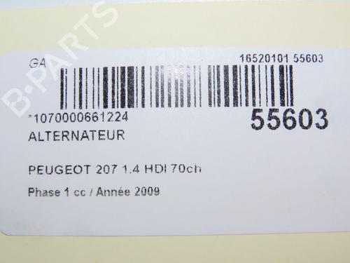 Used Alternator PEUGEOT 207 (WA_, WC_) 1.4 HDi (68 hp) 30691854