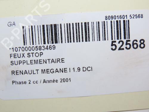 Used Third brake light RENAULT MEGANE I (BA0/1_) 1.9 dCi (BA05, BA1F) (102 hp) 28969723