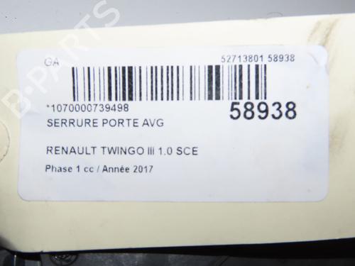 Front left lock RENAULT TWINGO III (BCM_, BCA_) 1.0 SCe 70 (BCMB) | BP37275926C98  - Image 6
