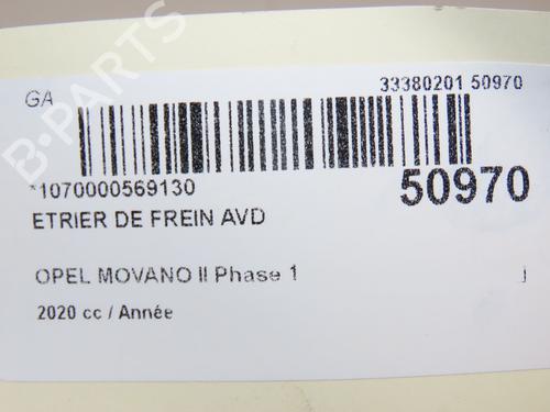 Right front brake caliper OPEL MOVANO B Van (X62) 2.3 CDTI RWD (FV) | BP23144907M104 - Image 3